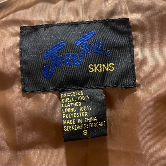 JOUJOU SKINS -FITTED TAN LEATHER JACKET - Picture 9 of 9